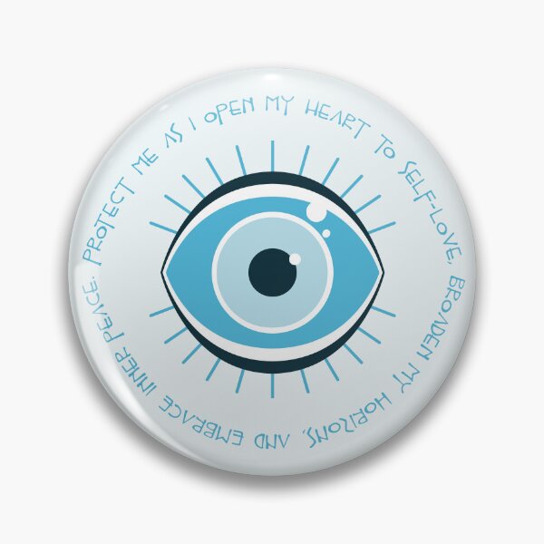 Item preview, Evil Eye Mantra for Self-Love - Light Blue Eye designed and sold by TheThankfulTyne.