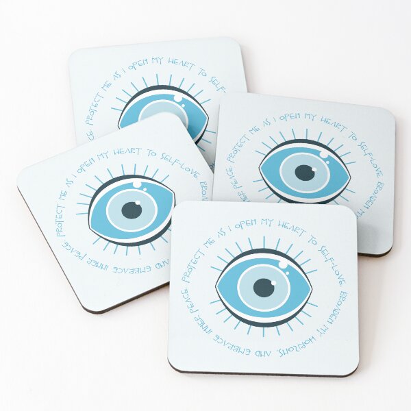 Item preview, Evil Eye Mantra for Self-Love - Light Blue Eye designed and sold by TheThankfulTyne.