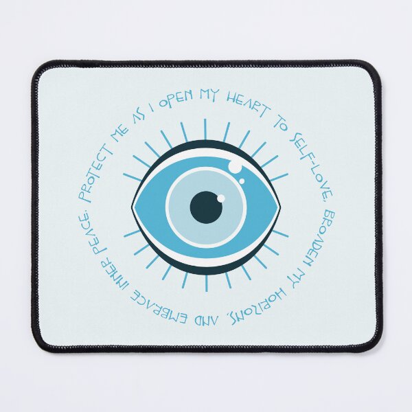 Item preview, Evil Eye Mantra for Self-Love - Light Blue Eye designed and sold by TheThankfulTyne.