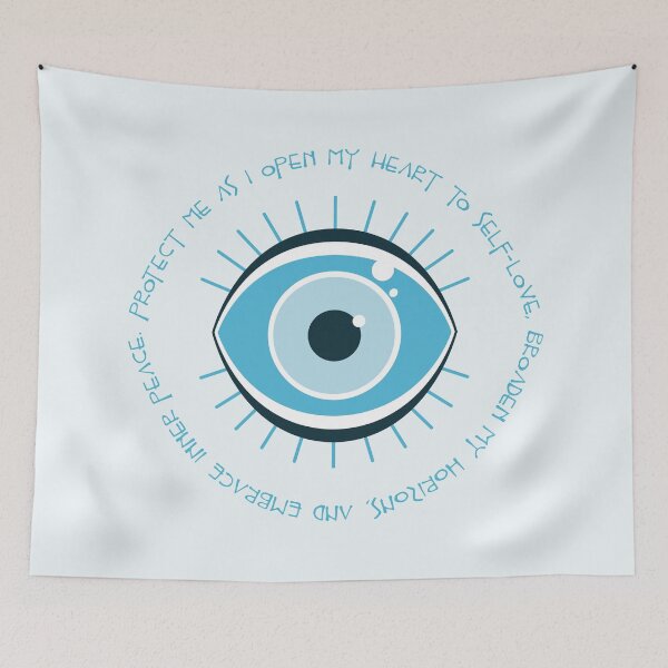 Item preview, Evil Eye Mantra for Self-Love - Light Blue Eye designed and sold by TheThankfulTyne.