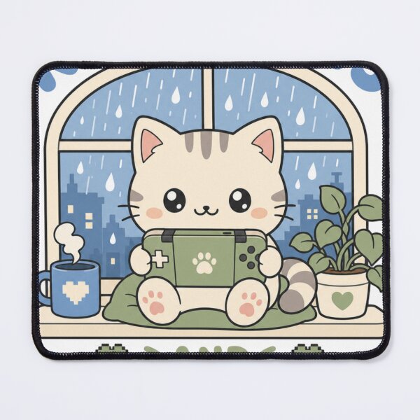 Item preview, Rainy Days and Respawns Cozy Kawaii Gamer Cat designed and sold by BoosterShop.