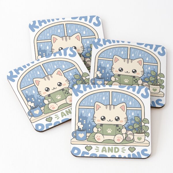 Item preview, Rainy Days and Respawns Cozy Kawaii Gamer Cat designed and sold by BoosterShop.