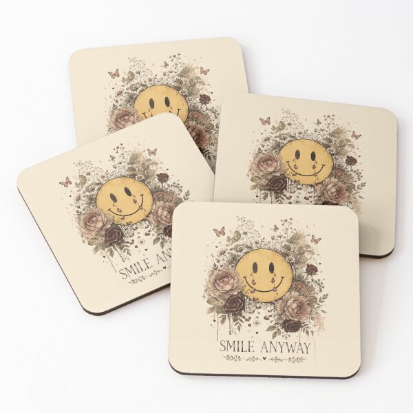 Item preview, Smile Anyway Street Art Floral Smiley Design designed and sold by WillCraftx.