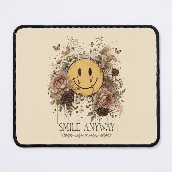 Item preview, Smile Anyway Street Art Floral Smiley Design designed and sold by WillCraftx.