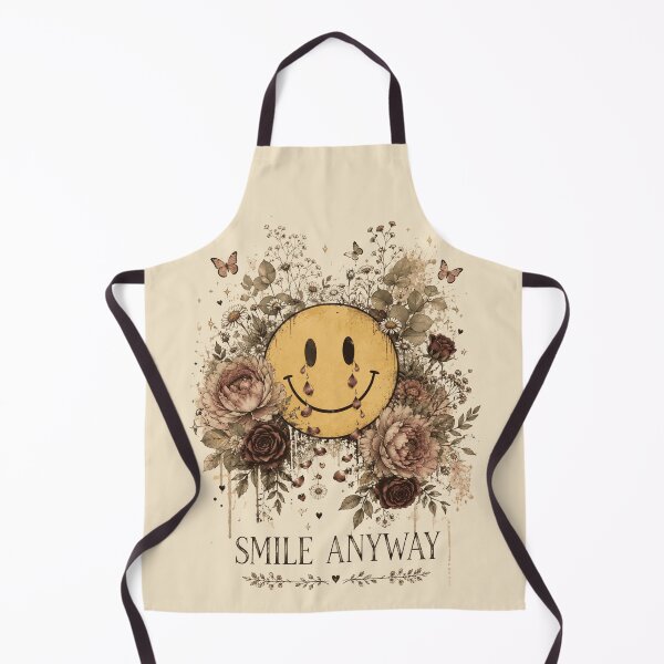 Item preview, Smile Anyway Street Art Floral Smiley Design designed and sold by WillCraftx.
