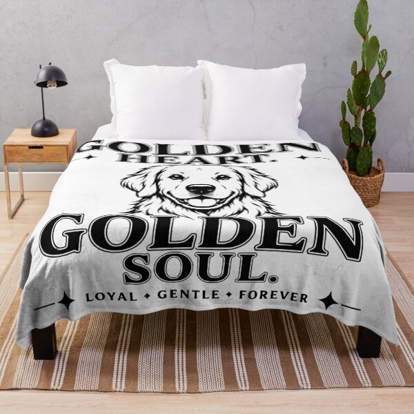Item preview, Golden Heart Golden Soul | Golden Retriever Lover Vintage Typography designed and sold by yassinehelal.
