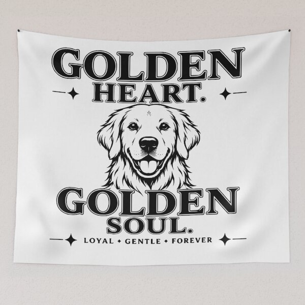 Item preview, Golden Heart Golden Soul | Golden Retriever Lover Vintage Typography designed and sold by yassinehelal.