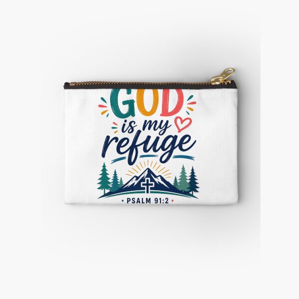 Item preview, God Is My Refuge | Psalm 91:2 | Christian Inspirational Quote | Colorful Faith Design designed and sold by MARSHORY.