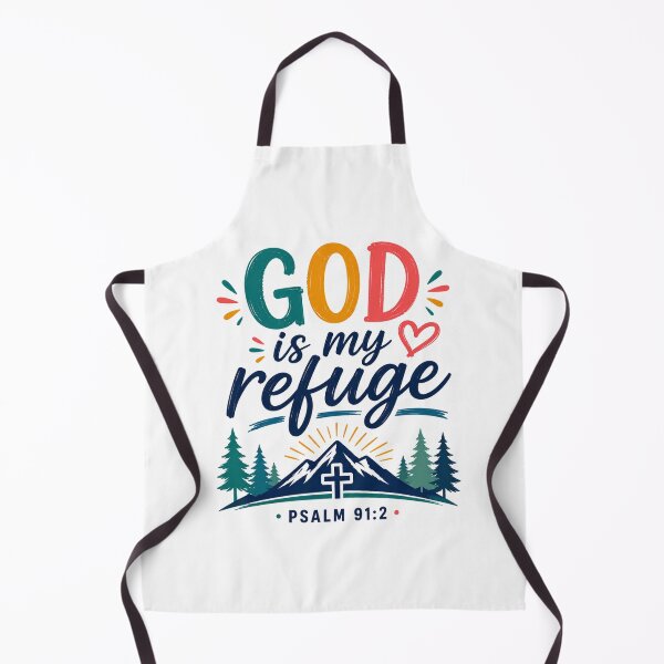 Item preview, God Is My Refuge | Psalm 91:2 | Christian Inspirational Quote | Colorful Faith Design designed and sold by MARSHORY.