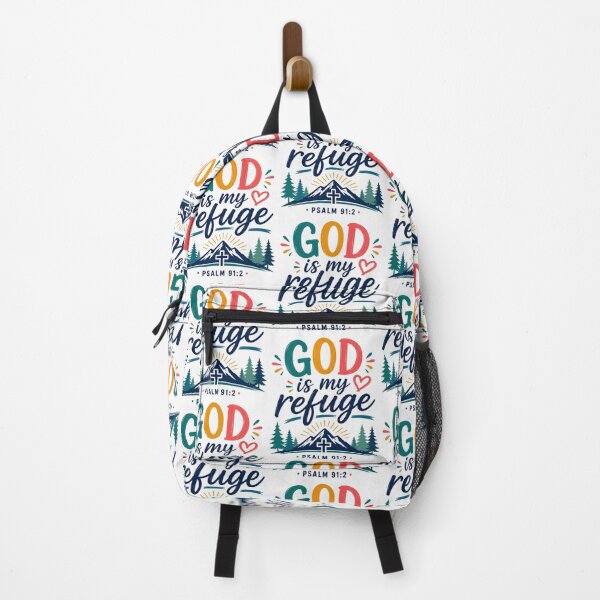 Item preview, God Is My Refuge | Psalm 91:2 | Christian Inspirational Quote | Colorful Faith Design designed and sold by MARSHORY.