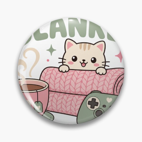 Item preview, Tea Blanket Controller Cozy Kawaii Gamer Cat designed and sold by BoosterShop.