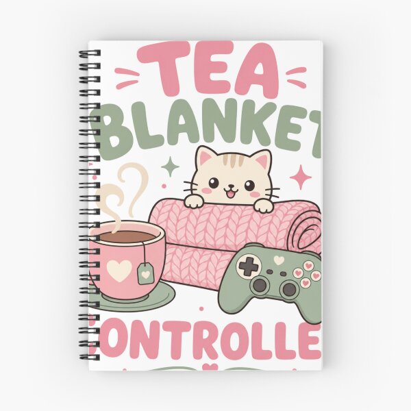 Item preview, Tea Blanket Controller Cozy Kawaii Gamer Cat designed and sold by BoosterShop.