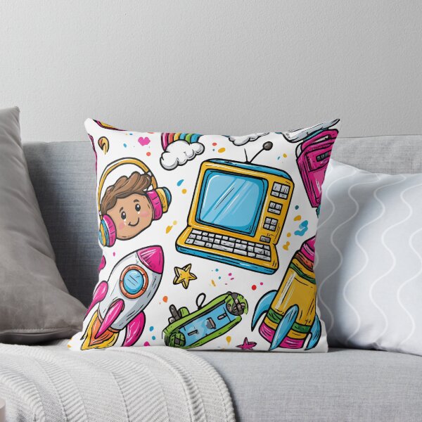 Item preview, Colorful Cute Kawaii Crayon Rocket Print Pattern designed and sold by RichardRags.