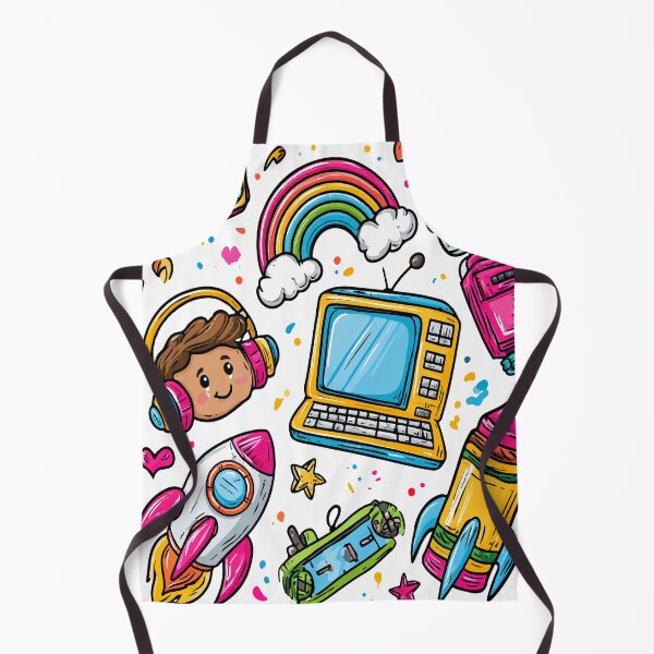 Item preview, Colorful Cute Kawaii Crayon Rocket Print Pattern designed and sold by RichardRags.
