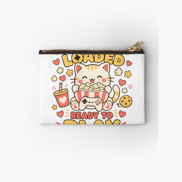 Item preview, Snacks Loaded Ready To Play Kawaii Gamer Cat designed and sold by BoosterShop.