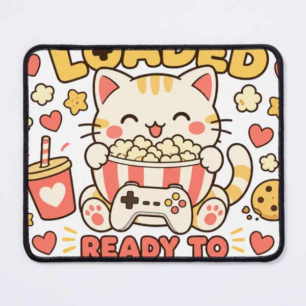 Item preview, Snacks Loaded Ready To Play Kawaii Gamer Cat designed and sold by BoosterShop.