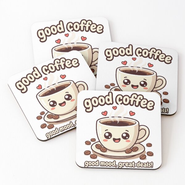 Item preview, Good Coffee Good Mood Great Deals Cute Kawaii Coffee Cup Design | Coffee Lover Gift designed and sold by morning sun.