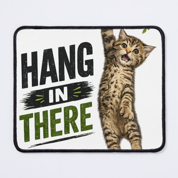 Item preview, Funny Hang in there - kitten cat design designed and sold by LavIsInTheAir.