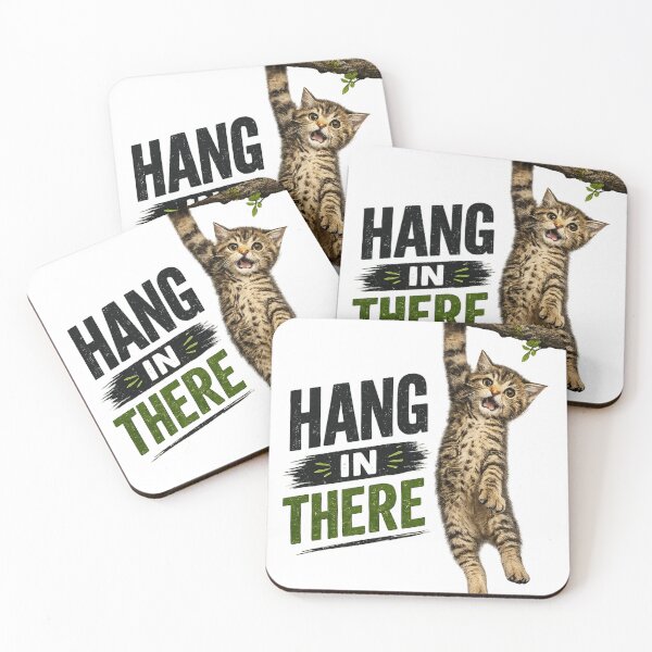 Item preview, Funny Hang in there - kitten cat design designed and sold by LavIsInTheAir.
