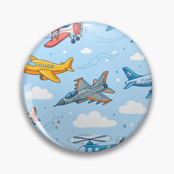 Item preview, Cute Kids Airplane Helicopter Sky Seamless Pattern designed and sold by ART ATTACK ZONE.