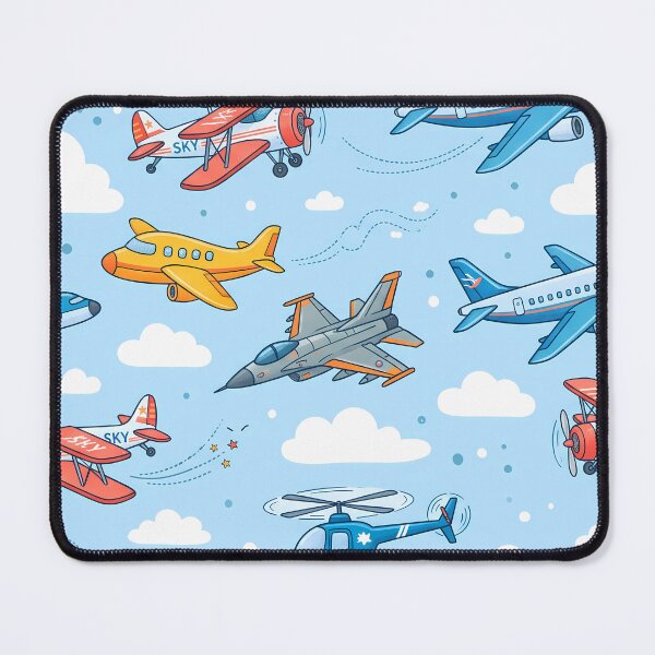 Item preview, Cute Kids Airplane Helicopter Sky Seamless Pattern designed and sold by ART ATTACK ZONE.
