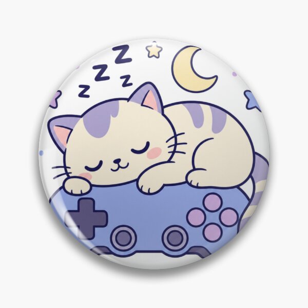 Artikelvorschau, Sleepy Gamer Mode On Gemuetliche Kawaii Gamer Katze entworfen und verkauft von BoosterShop.