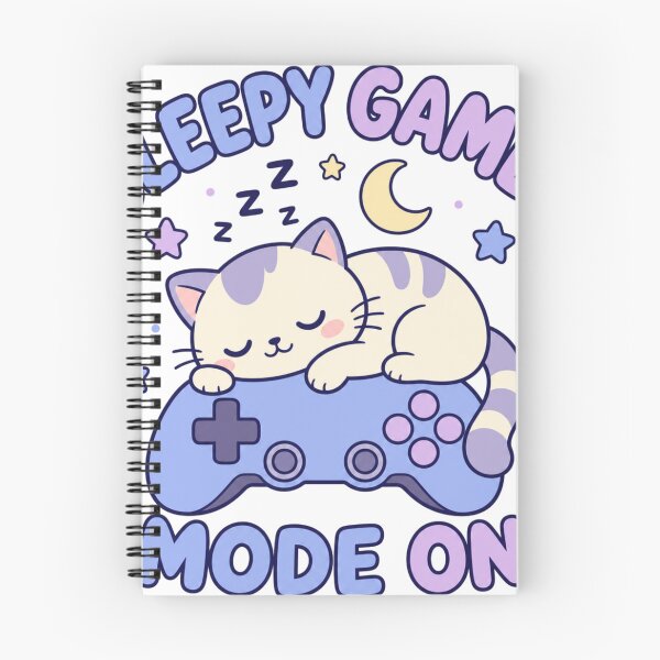 Item preview, Sleepy Gamer Mode On Cozy Kawaii Gamer Cat designed and sold by BoosterShop.