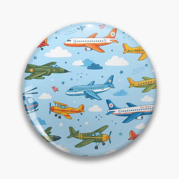 Item preview, A Cute Kids Airplane Helicopter Sky Seamless Pattern designed and sold by ART ATTACK ZONE.