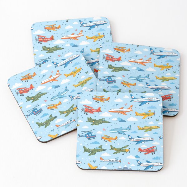 Item preview, A Cute Kids Airplane Helicopter Sky Seamless Pattern designed and sold by ART ATTACK ZONE.