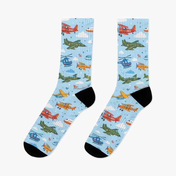 Item preview, A Cute Kids Airplane Helicopter Sky Seamless Pattern designed and sold by ART ATTACK ZONE.