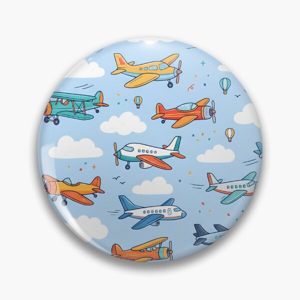 Item preview, B Cute Kids Airplane Helicopter Sky Seamless Pattern designed and sold by ART ATTACK ZONE.