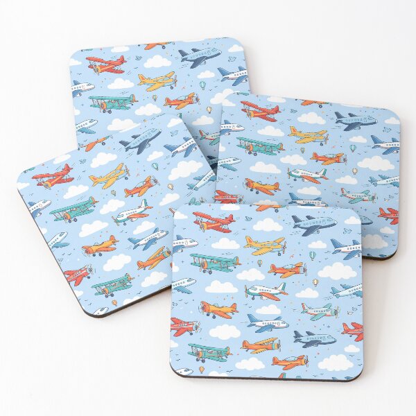 Item preview, B Cute Kids Airplane Helicopter Sky Seamless Pattern designed and sold by ART ATTACK ZONE.