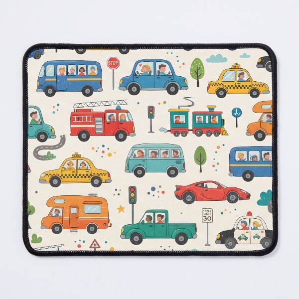 Item preview, Colors Cute Kids Airplane Helicopter Sky Seamless Pattern designed and sold by ART ATTACK ZONE.
