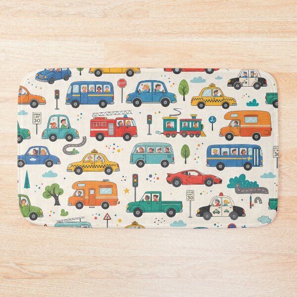 Item preview, Colors Cute Kids Airplane Helicopter Sky Seamless Pattern designed and sold by ART ATTACK ZONE.