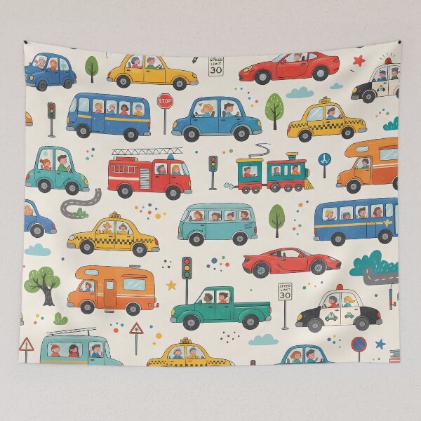 Item preview, Colors Cute Kids Airplane Helicopter Sky Seamless Pattern designed and sold by ART ATTACK ZONE.