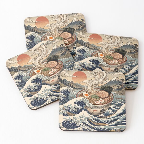 Item preview, Ramen, Mount Fuji and waves designed and sold by SoraPetals.
