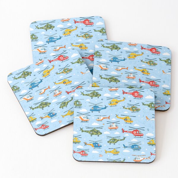 Item preview, Red Cute Kids Airplane Helicopter Sky Seamless Pattern designed and sold by ART ATTACK ZONE.