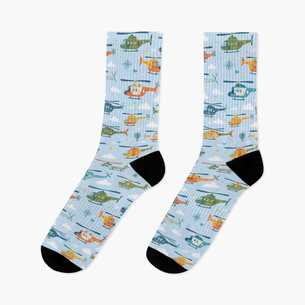 Item preview, Blue Cute Kids Airplane Helicopter Sky Seamless Pattern designed and sold by ART ATTACK ZONE.