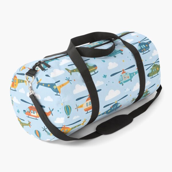 Item preview, Blue Cute Kids Airplane Helicopter Sky Seamless Pattern designed and sold by ART ATTACK ZONE.