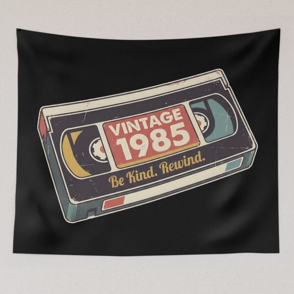 Item preview, Vintage 1985 VHS – Retro Video Cassette Design designed and sold by musmus76.
