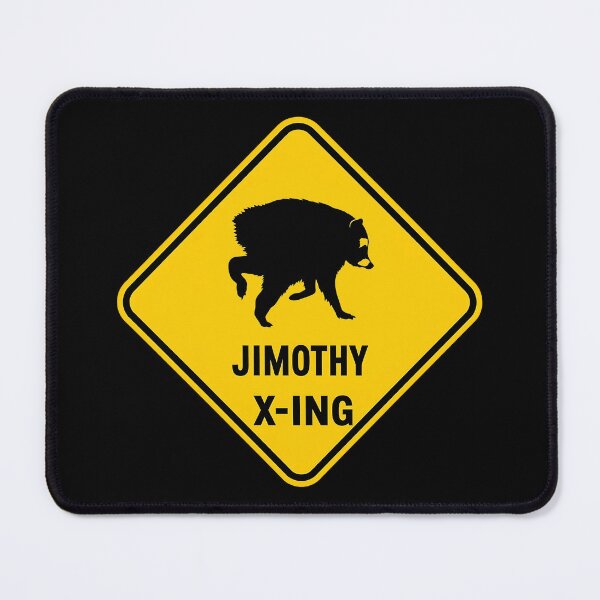 Item preview, Jimothy X-Ing Raccoon Crossing Road Sign Funny designed and sold by AdolphGarnerArt.