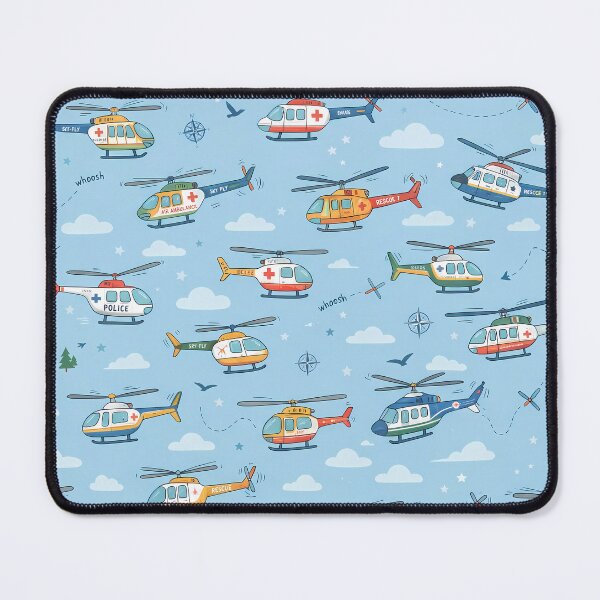 Item preview, OCean Cute Kids Airplane Helicopter Sky Seamless Pattern designed and sold by ART ATTACK ZONE.