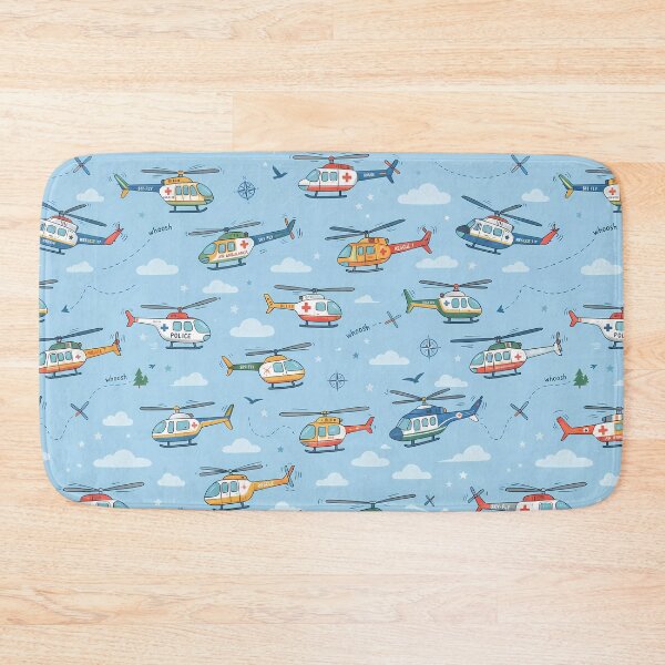 Item preview, OCean Cute Kids Airplane Helicopter Sky Seamless Pattern designed and sold by ART ATTACK ZONE.