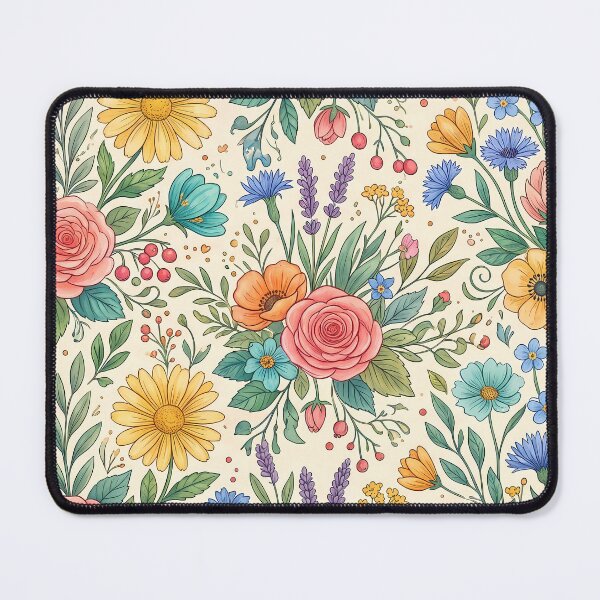 Item preview, Vintage Botanical Wildflower Garden Rose Floral Pattern designed and sold by ART ATTACK ZONE.