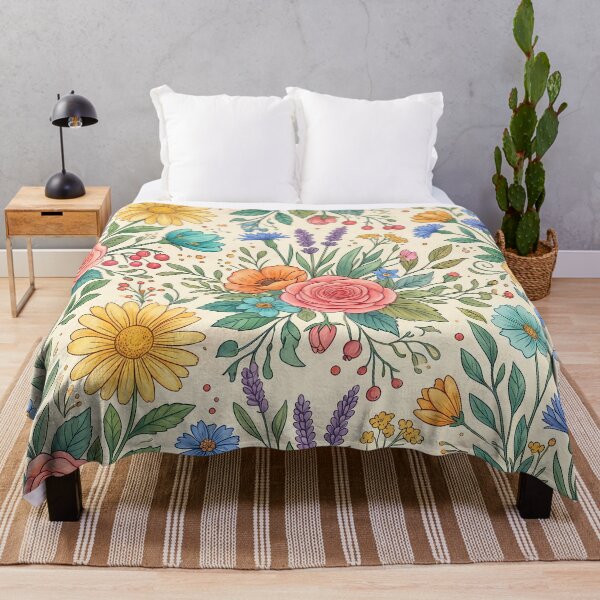 Item preview, Vintage Botanical Wildflower Garden Rose Floral Pattern designed and sold by ART ATTACK ZONE.