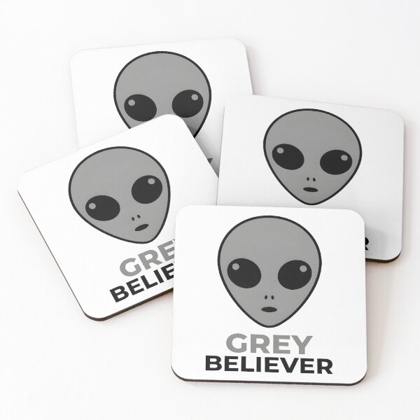 Item preview, Halloween Cartoon Grey Believer Alien designed and sold by Murvel-Ink.