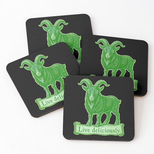 Item preview, Live Deliciously Vintage Black Goat Occult Folk Prints designed and sold by PinUpPizzazz.