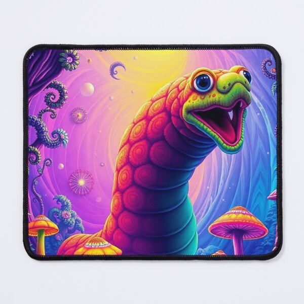 Item preview, Velvet Worm Neon Fantasy Forest | Psychedelic Cute Creature Art designed and sold by MystiColo.