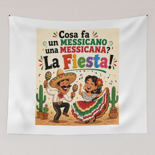 Item preview, Funny Fiesta – Mexican Couple Cartoon Joke designed and sold by RipantinaFantasy .