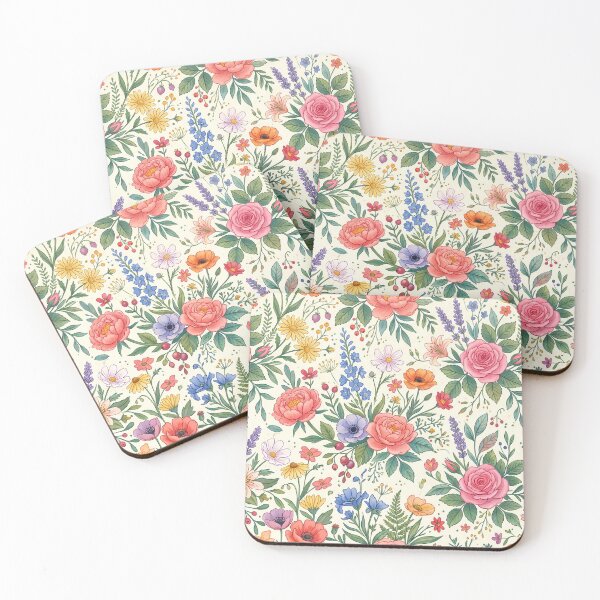 Item preview, House Vintage Botanical Wildflower Garden Rose Floral Pattern designed and sold by ART ATTACK ZONE.